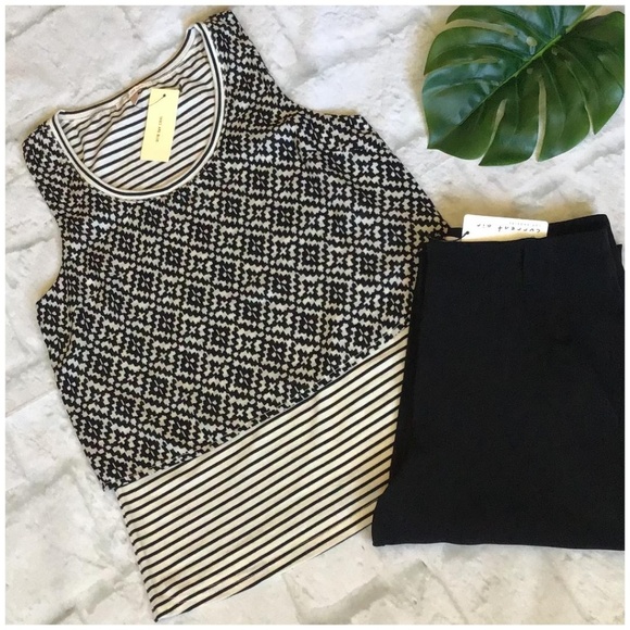 LAST 1❗️🎀 HP 🎀 Skies Are Blue Anthro Boho Chic Mixed Top - Picture 2 of 8